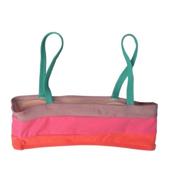 Beach Lingo Girls Colorblock Bandeau Bikini Swim Top Size 10 - Picture 2 of 5